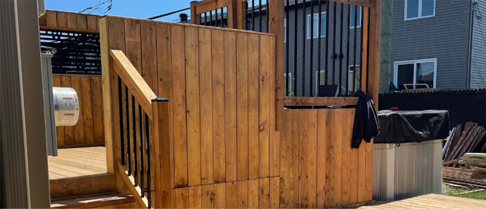 Construction d'une terrasse en bois